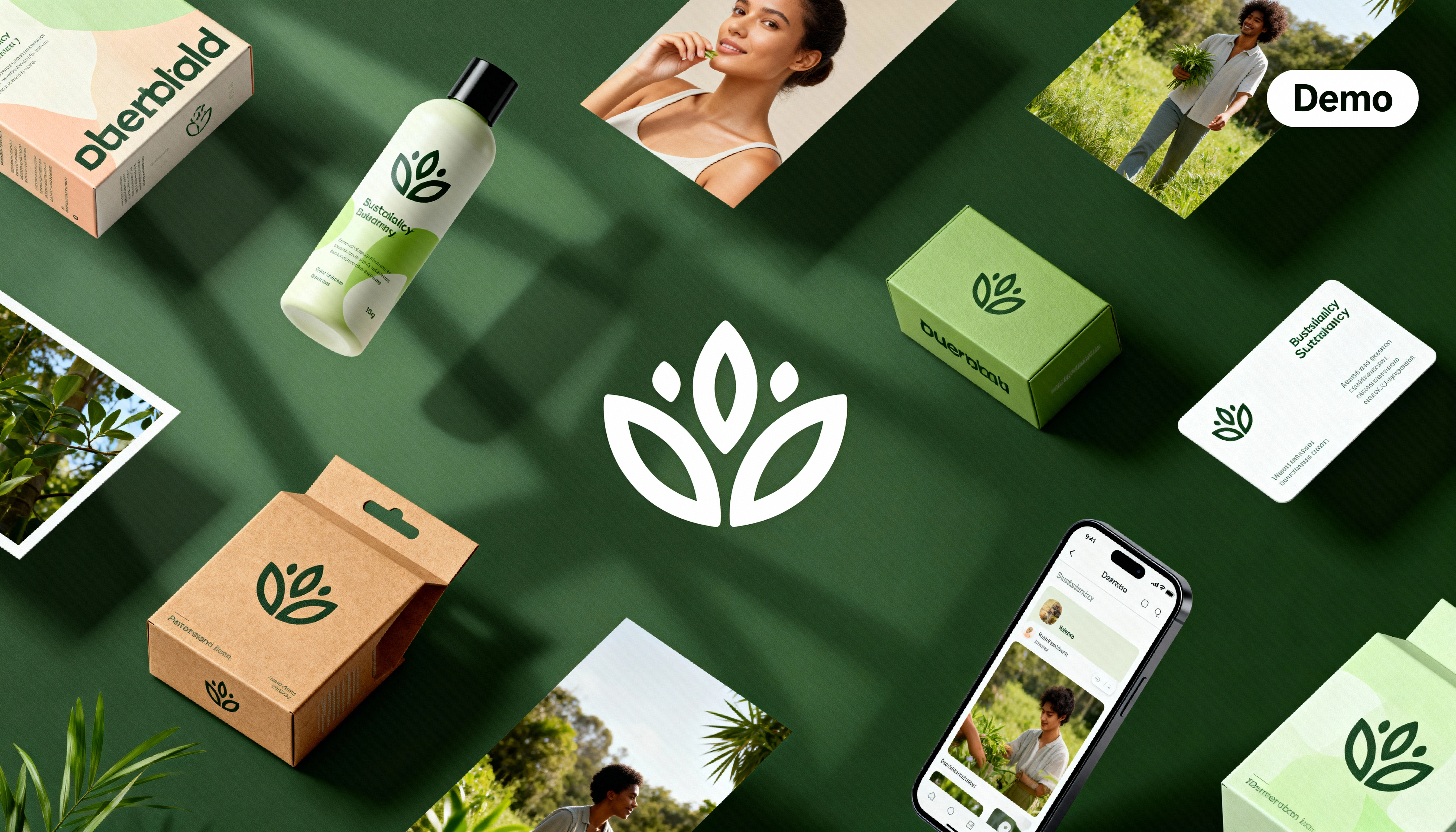 GreenLife brand campaign collage with product packaging and social imagery