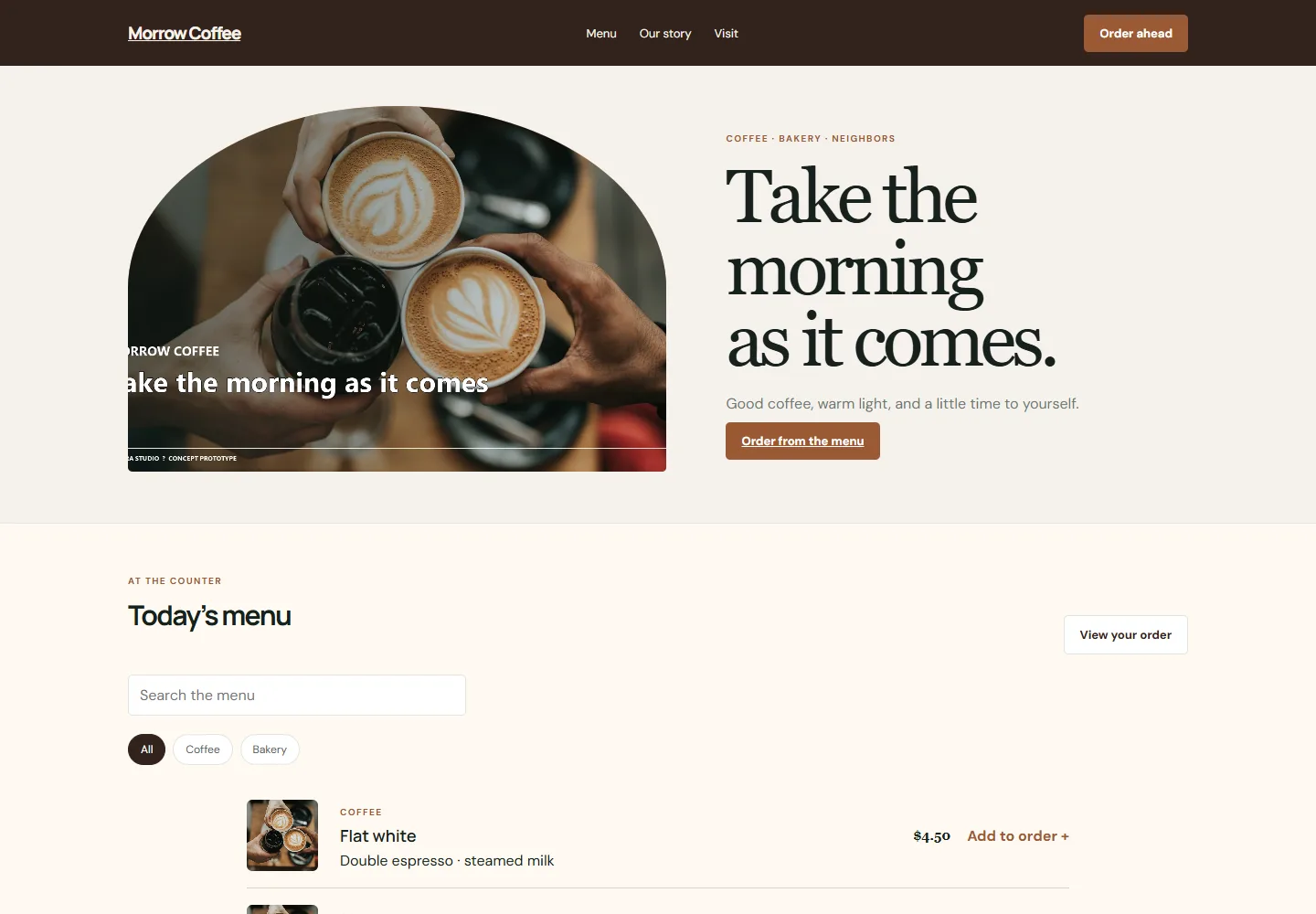 Morrow Coffee project preview
